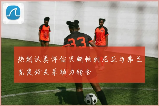 热刺认真评估买断帕利尼亚与弗兰克良好关系助力转会